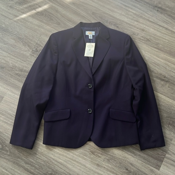 Talbots Jackets & Blazers - Talbots Women’s Business Classic Wool Casual Navy Dressy Blazer Jacket Size 12
